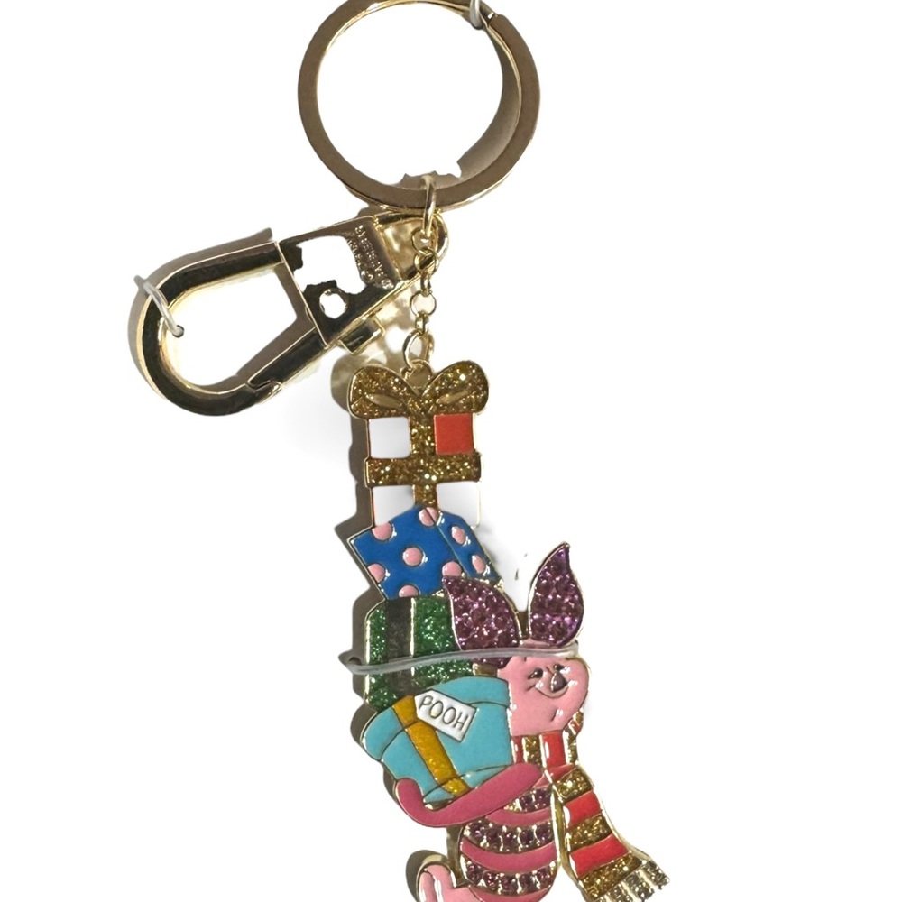 BaubleBar Pooh’s Piglet Holiday Keychain Bag Charm - NIB